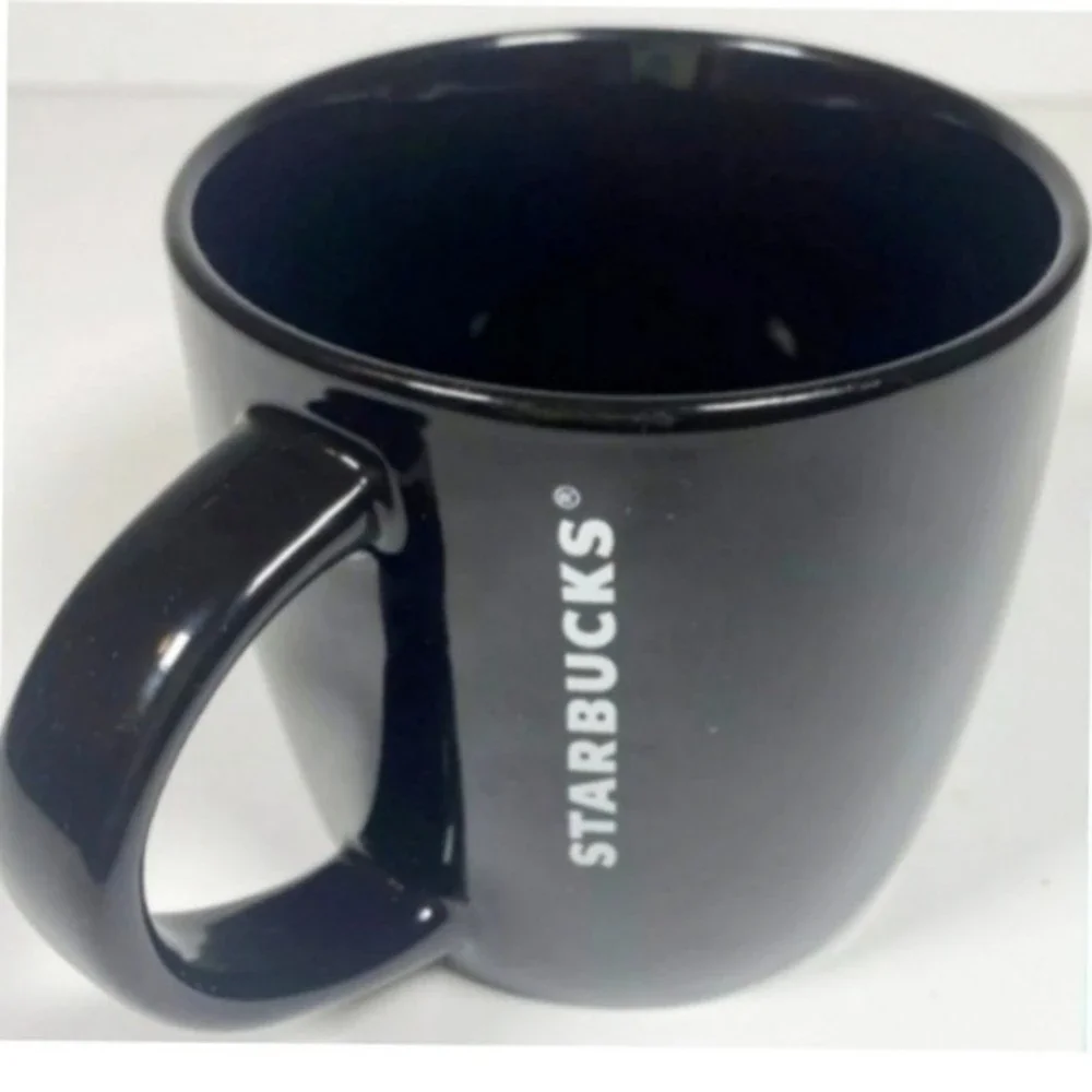 Starbucks Siren Porcelain Ceramic Coffee Mug Cup Black Green White 2010